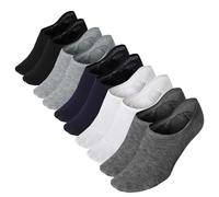 Men's Winter No-Show Socks for Cotton Inner Socks, Non-Slip Socks with Gel Tab, 5 Pairs Trainer Socks Without Elastic Cuffs, black, One Size
