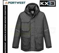 Men's Winter Parka Work Jacket - Waterproof & Quilt Thermal Lining - Premium