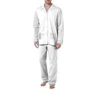 Mens Winter Pyjamas Set Long Sleeve Sets, Autumn Plain with Elastic Waistband Warm Thin Breathable Couple Soft and Comfortable Lounge Pants Tee Top Two Pieces Nightwear Loungewear for Yoga Jogging