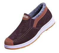 Men'S Winter Slip-On Boots Casual Outdoor Trainers For Hiking Boy'S School Shoes Fashion Fur Lined Colorblock Shoes Fitness Walking Trainers Short Shaft Boots Men'S Waterproof Trekking Boot