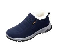 Men's Winter Slip On Sneakers Warm Fur Lined Walking Shoes Mid Top | Elastic Side Panels, Thermal Plush Lining, Lightweight Cushioned Sole, Perfect For Walking And Daily Winter Wear