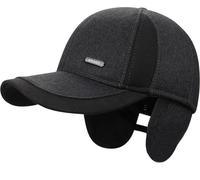 Men's Winter Thermal Baseball Cap with Ear Flaps Wool Warm Peaked Newsboy Hat Cabbie Tweed Beret Gatsby Derby Hat Ivy Irish Caps Driving Cap UK Grandad Hat Men Outdoor Hunting Golf Winter Hat