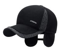 Men's Winter Thermal Baseball Cap with Ear Flaps Wool Warm Peaked Newsboy Hat Cabbie Tweed Beret Gatsby Derby Hat Ivy Irish Caps Driving Cap UK Grandad Hat Men Outdoor Hunting Golf Winter Hat