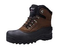 Mens Winter Waterproof Hiking Boots Womens Low-Top Snow Boots with Thermal Liner