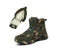 Men's Winter Waterproof Snow Boots, Mens Camouflage Waterproof Fur Lined Winter Hiking Snow Boot, Warm Anti Slip Comfortable Lace up Ankle Boots, for Hiking, Walking, Camping, Athletic ( Color : Green