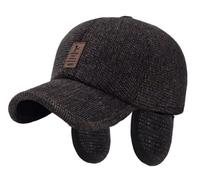 Men's Winter Wool Hat with Ear Flaps - Tweed Beret, Gatsby Derby, Ivy & Irish Caps - Outdoor Hunting, Golf & Driving Cap