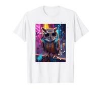 Men's Wisdom Never Dies, Owl Print Vintage Graphic Value Graphic T-Shirt, Men, White, XL
