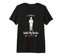 Mens with My Bride Matching Couple Wedding Honeymoon Groom Premium T-Shirt