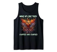 Mens Woke Up Like This: Charred and Charged, Phoenix Rebirth Tank Top