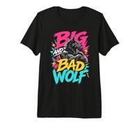 Mens Wolf Spirit Big and Bad Wolf Wolf Pack Funny Wolves Premium T-Shirt