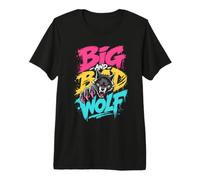 Mens Wolf Spirit Big and Bad Wolf Wolf Pack Funny Wolves Premium T-Shirt