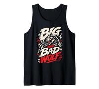 Mens Wolf Spirit Big and Bad Wolf Wolf Pack Funny Wolves Tank Top