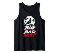 Mens Wolf Spirit Big and Bad Wolf Wolf Pack Funny Wolves Tank Top