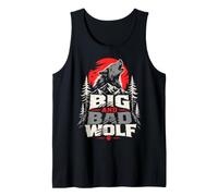 Mens Wolf Spirit Big and Bad Wolf Wolf Pack Funny Wolves Tank Top