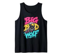 Mens Wolf Spirit Big and Bad Wolf Wolf Pack Funny Wolves Tank Top