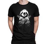 Mens Wolversloth Wolverine Sloth Funny T-Shirt Black (XXL)