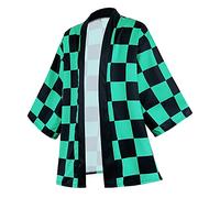 Men's Women Demon Slayer Anime Costume Demon Slayer Jacket Cloak Open Front Coat - - Medium