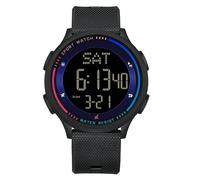 Mens Women Digital Sports Watch Ultra-Thin Minimalist Waterproof Watches Men with Wide Angle Display, Countdown Dual Time Stopwatch Backlight Alarm Mode, Wrist Watches for Boys Girls