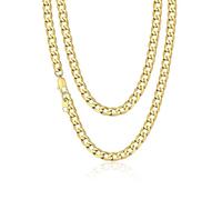 Men's, Women Gold Curb Chain Stainless Steel 26 Inches Solid 6mm Miami Cuban Link Chain Necklace Hip Hop Jewelr