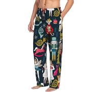 Men's Women_s Nutcracker Ballet Xmas Dance Print Sleepwear Pajama Pants,soft Drawstring Lounge Sleep Pants with Pockets
