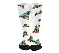 Mens Women Socks Very Hungry Caterpillar Dots Butterflies Dress Socks Comfortable Boot Socks Classic Work Socks, For Hiking, Casual Wear, 40cm