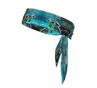 Mens Women Swimming Tortoise Sea Sweat Band Sport Headband Men Workout Running Headband Athletic Unisex Hairband
