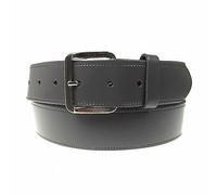 MENS WOMENS 1.5" REAL LEATHER GENUINE MADE IN ENGLAND JEANS 40MM WIDE BELT B523[Grey,Medium 32"-36",1.5" Silver]