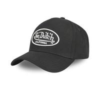 Von Dutch Men's & Women's Cap, 100% Cotton, Baseball Cap, Relaxed Fit, No Deformation and All Seasons, Black, One size