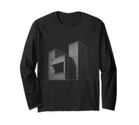 Men's Women's Architecture Lover Graphic Minimal Urban Art Long Sleeve T-Shirt