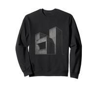Men's Women's Architecture Lover Graphic Minimal Urban Art Sweatshirt