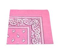 Men's/Women's Bandana Head or Neck Scarves Paisley Pattern 100% Cotton - Baby Pink