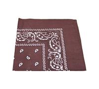 Men's/Women's Bandana Head or Neck Scarves Paisley Pattern 100% Cotton - Dark Brown