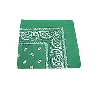 Men's/Women's Bandana Head or Neck Scarves Paisley Pattern 100% Cotton - Green