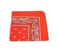 Men's/Women's Bandana Head or Neck Scarves Paisley Pattern 100% Cotton - Orange