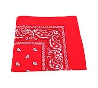 Men's/Women's Bandana Head or Neck Scarves Paisley Pattern 100% Cotton - Red