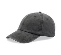 Mens Womens Baseball Cap Vintage Washed Unisex Dad Hat Adjustable Low Profile Distressed Black