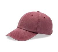 Mens Womens Baseball Cap Vintage Washed Unisex Dad Hat Adjustable Low Profile Distressed Red