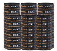 Mens Womens Bible Verse Rubber Bracelets Bulk,Soft Silicone Psalm 23:1 Wristbands 100 Pcs Faith Scripture Jesus Inspirational Bracelet Party Christian Gifts Supplies(100 Packs)