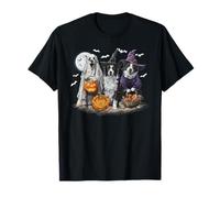 Mens Womens Border Collie Happy Halloween Dogs Lover T-Shirt