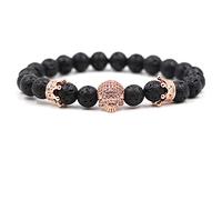 Men's Women's Bracelets Vintage Bangle Nordic Uniquent Fashion Natural Stone Beads Braclets Handmade Skull Jewelry Bracelets Gift/Rose