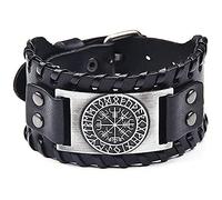 Men's Women's Bracelets Vintage Bangle Nordic Uniquent Punk Leather Gothic Amulet Pagan Jewelry/B