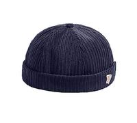 Mens Womens Brimless Hats Docker Cap Beanies Skullcap Retro Rolled Miki Hat