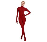 Mens Womens Full Body Open Face Costume 1Piece Unitard Unisex Dancewear Full Bodysuit Costume With Hood Spandex Unitard Body Suit Halloween Fancy Dress Leotard Skin Tight Leotard Clubwear