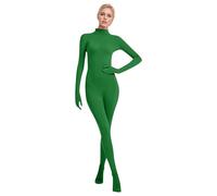 Mens Womens Full Body Open Face Costume 1Piece Unitard Unisex Dancewear Full Bodysuit Costume With Hood Spandex Unitard Body Suit Halloween Fancy Dress Leotard Skin Tight Leotard Clubwear
