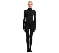 Mens Womens Full Body Open Face Costume 1Piece Unitard Unisex Dancewear Full Bodysuit Costume With Hood Spandex Unitard Body Suit Halloween Fancy Dress Leotard Skin Tight Leotard Clubwear