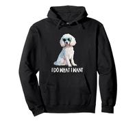Mens Womens Funny Giant I Do What I Want Poodle Lover Pullover Hoodie