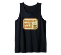 Mens Womens Funny Vintage Retro Powered by Coffee & Rage Tank Top