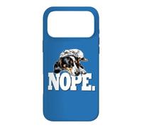 Mens Womens Girls Funny Napping NOPE Piebald Dachshund Lover Case for iPhone 17 Pro Max