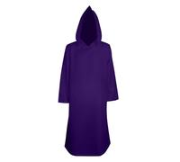 Mens Womens Gothic Robe with Hood, Halloween Costume Renaissance Cloak Medieval Gown Adult Victorian Vintage Cape Full Length Robe Knight Cloak Wizard Witch Costume Fancy Dress Clothing