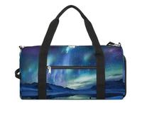 Mens Womens Gym Bag, Northern Lights Print Duffle Bags,travel Gym Duffle Bag,garment Duffle Bag,gym Bag with Shoe Compartment, Northern Lights, One Size